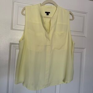 Ann Taylor Sleeveless V-Neck Pocket Flowy Blouse